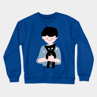 Cute black kitten Crewneck Sweatshirt